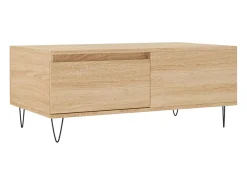 Mesa de centro madera contrachapada roble Sonoma 90x50x36,5 cm