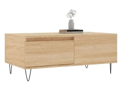 Mesa de centro madera contrachapada roble Sonoma 90x50x36,5 cm