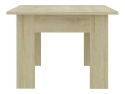 Mesa de centro madera contrachapada color roble 100x60x42 cm