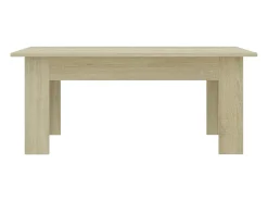Mesa de centro madera contrachapada color roble 100x60x42 cm