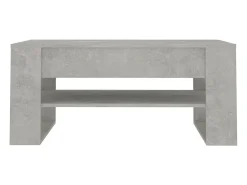 Mesa de centro madera contrachapada gris hormigón 102x55x45 cm