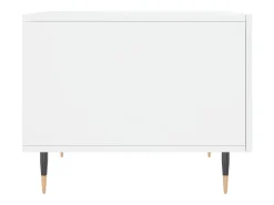 Mesa de centro madera de ingeniería brillo blanco 50x50x40 cm