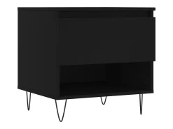 Mesa de centro madera de ingeniería negro 50x46x50 cm