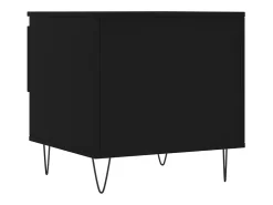 Mesa de centro madera de ingeniería negro 50x46x50 cm