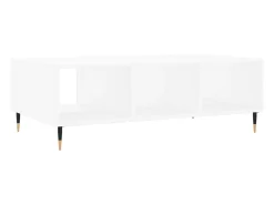 Mesa de centro madera de ingeniería blanco 104x60x35 cm