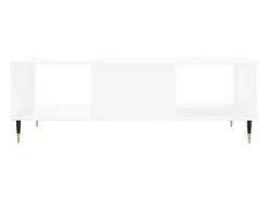 Mesa de centro madera de ingeniería blanco 104x60x35 cm