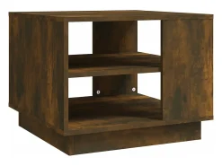 Mesa de centro madera de ingeniería roble ahumado 55x55x43 cm