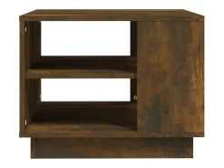 Mesa de centro madera de ingeniería roble ahumado 55x55x43 cm