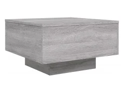 Mesa de centro madera de ingeniería gris Sonoma 55x55x31 cm