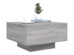 Mesa de centro madera de ingeniería gris Sonoma 55x55x31 cm