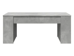 Mesa de centro madera de ingeniería gris hormigón 102x55x42 cm