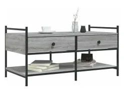 Mesa de centro madera de ingeniería gris Sonoma 99x50x50 cm