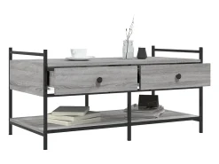 Mesa de centro madera de ingeniería gris Sonoma 99x50x50 cm