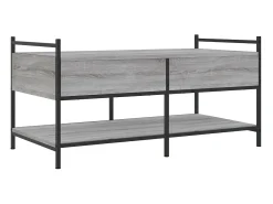 Mesa de centro madera de ingeniería gris Sonoma 99x50x50 cm