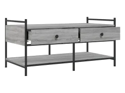 Mesa de centro madera de ingeniería gris Sonoma 99x50x50 cm