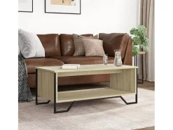 Mesa de centro madera de ingeniería roble Sonoma 100x51x40 cm