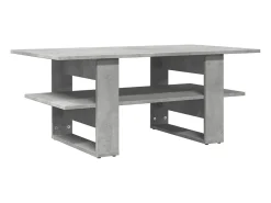 Mesa de centro madera de ingeniería gris hormigón 102x55x42 cm