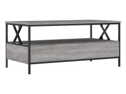 Mesa de centro madera de ingeniería gris Sonoma 100x51x45 cm