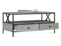 Mesa de centro madera de ingeniería gris Sonoma 100x51x45 cm