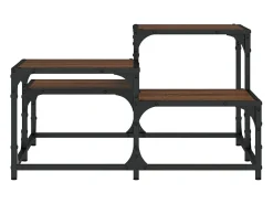 Mesa de centro madera de ingeniería roble marrón 68x68x40 cm