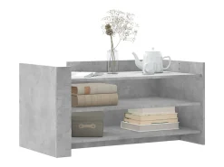 Mesa de centro madera de ingeniería gris hormigón 100x50x50 cm