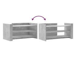 Mesa de centro madera de ingeniería gris hormigón 100x50x50 cm