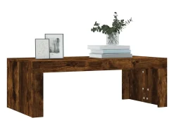 Mesa de centro madera de ingeniería roble ahumado 102x50x36 cm