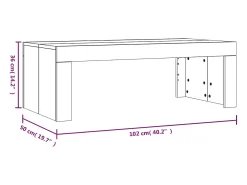 Mesa de centro madera de ingeniería roble ahumado 102x50x36 cm