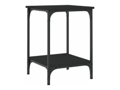 Mesa de centro madera de ingeniería negro 40x40x55 cm
