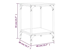 Mesa de centro madera de ingeniería negro 40x40x55 cm