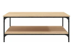 Mesa de centro madera de ingeniería roble Sonoma 100x100x40 cm