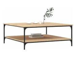 Mesa de centro madera de ingeniería roble Sonoma 100x100x40 cm