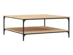 Mesa de centro madera de ingeniería roble Sonoma 100x100x40 cm