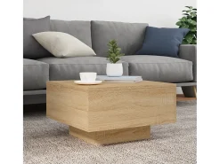 Mesa de centro madera de ingeniería roble Sonoma 55x55x31 cm