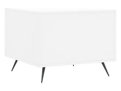 Mesa de centro madera de ingeniería blanca 50x50x40 cm