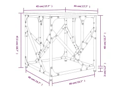 Mesa de centro madera de ingeniería gris Sonoma 45x45x47,5 cm