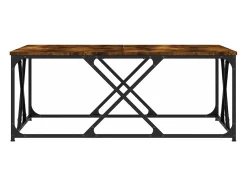 Mesa de centro madera de ingeniería roble ahumado 100x100x40 cm