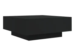 Mesa de centro madera de ingeniería negro 80x80x31 cm