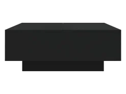 Mesa de centro madera de ingeniería negro 80x80x31 cm