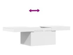 Mesa de centro madera de ingeniería blanco 100x55x40 cm