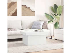 Mesa de centro madera de ingeniería blanco 100x55x40 cm