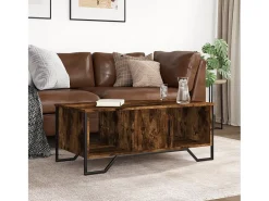 Mesa de centro madera de ingeniería roble ahumado 100x51x40 cm