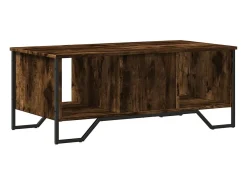 Mesa de centro madera de ingeniería roble ahumado 100x51x40 cm