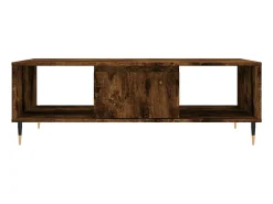 Mesa de centro madera de ingeniería roble ahumado 104x60x35 cm