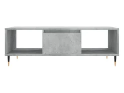 Mesa de centro madera de ingeniería gris hormigón 104x60x35 cm