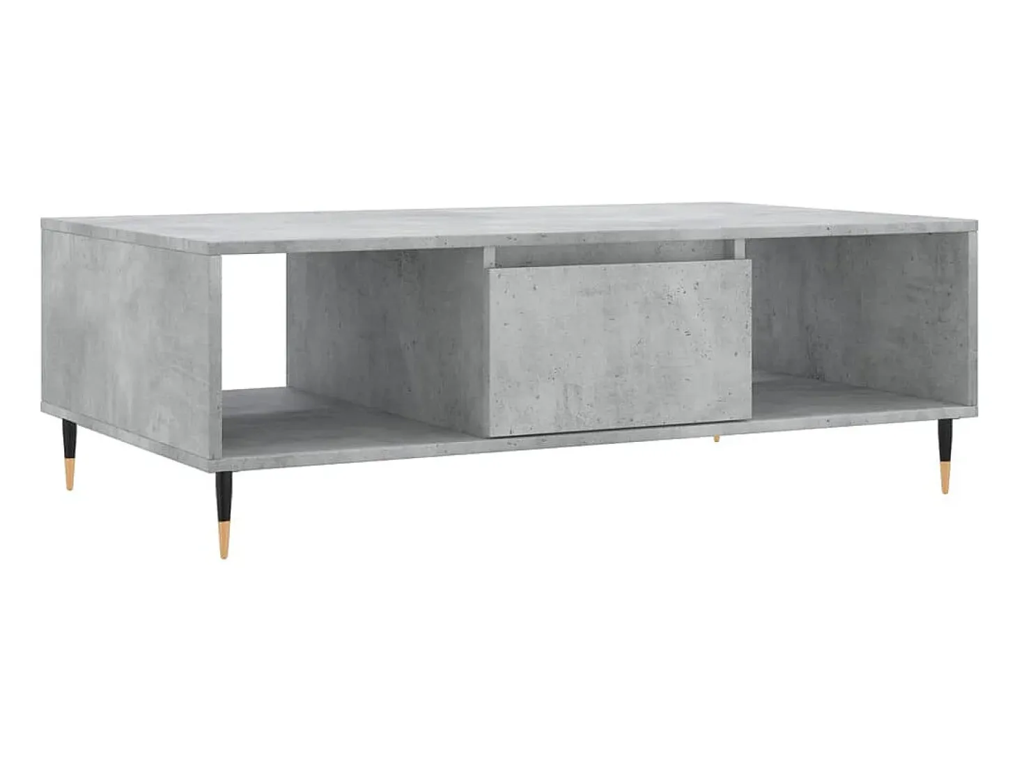 Mesa de centro madera de ingeniería gris hormigón 104x60x35 cm