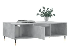 Mesa de centro madera de ingeniería gris hormigón 104x60x35 cm