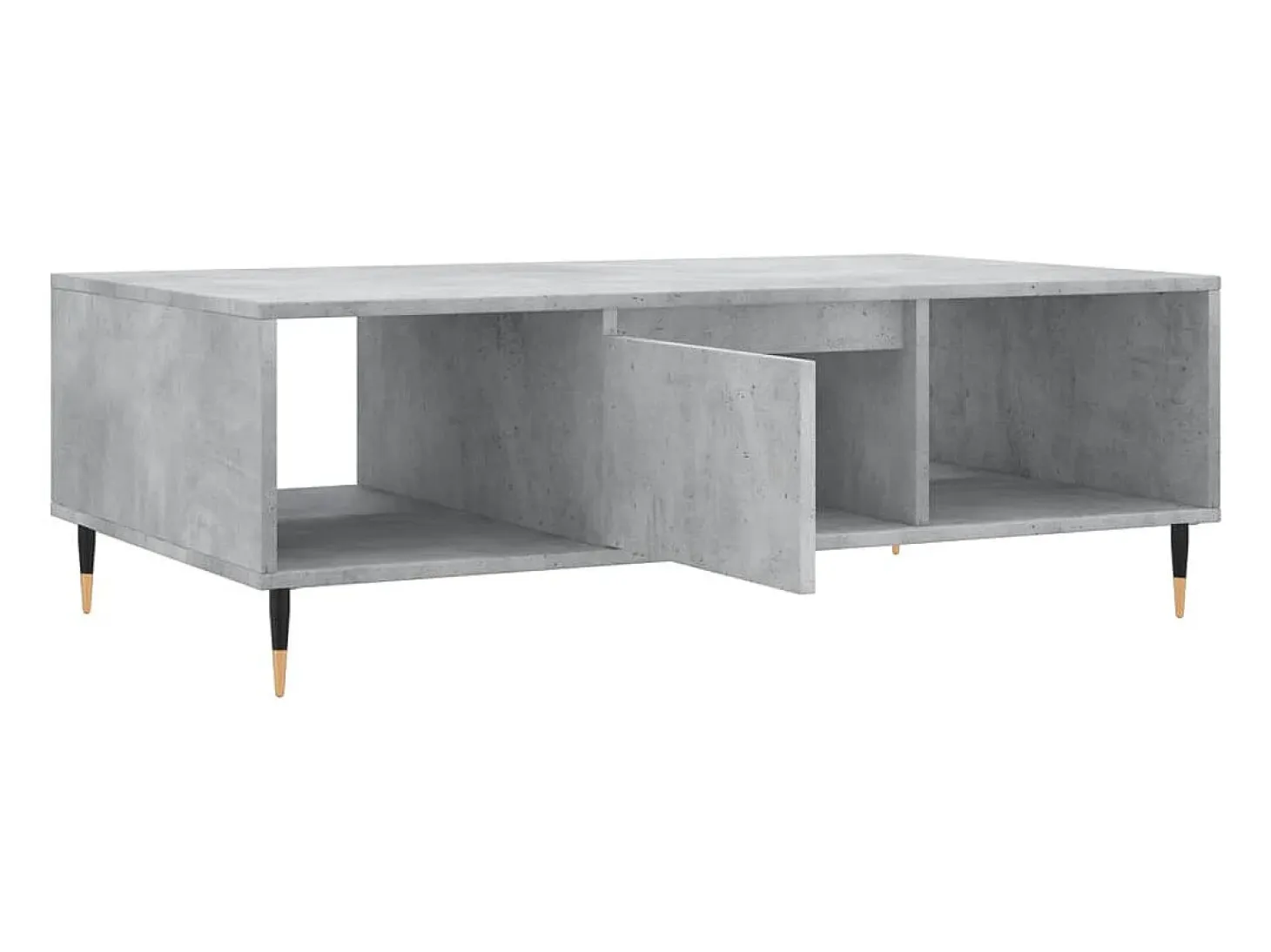 Mesa de centro madera de ingeniería gris hormigón 104x60x35 cm