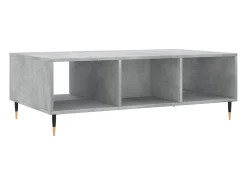 Mesa de centro madera de ingeniería gris hormigón 104x60x35 cm