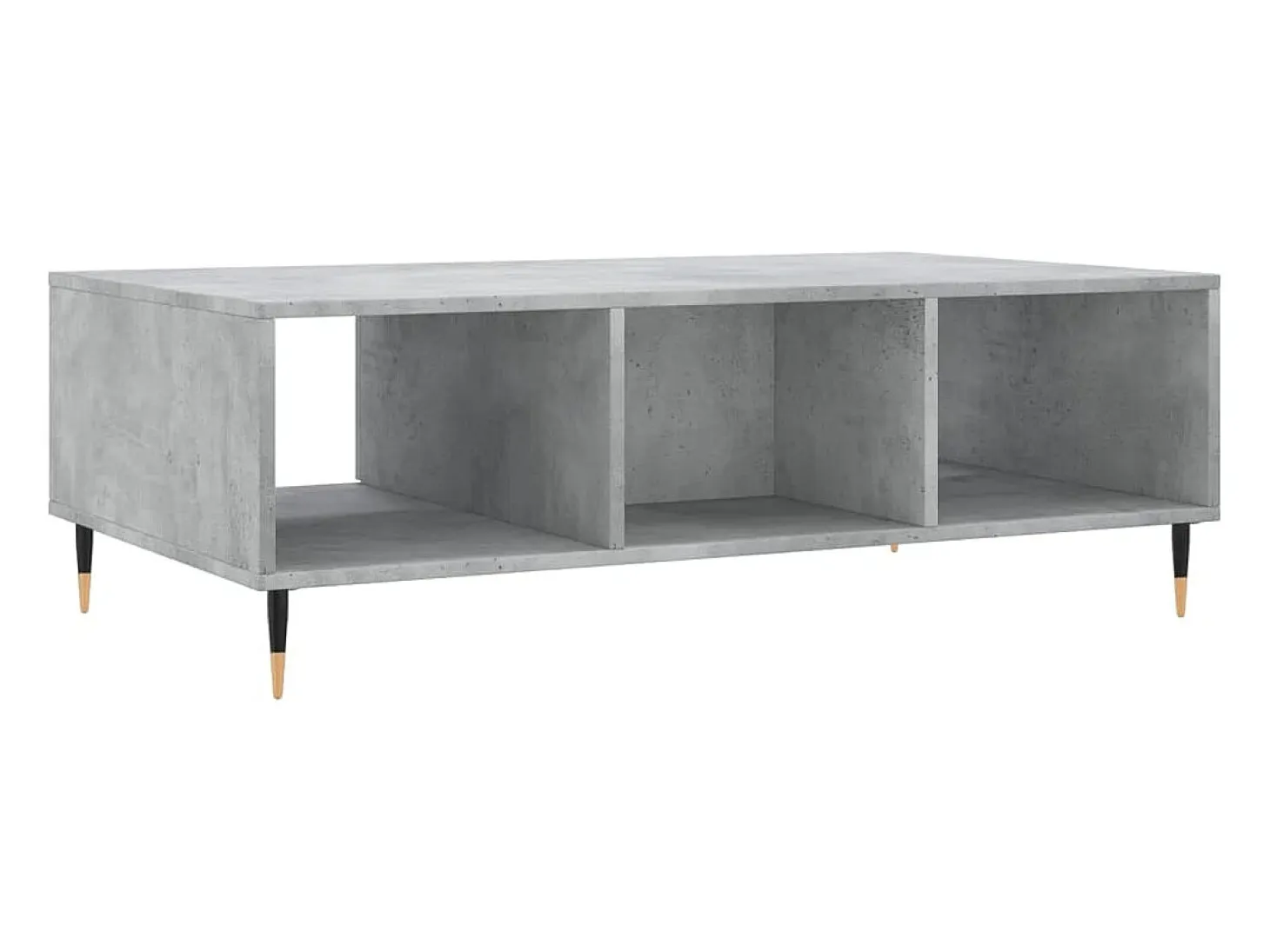 Mesa de centro madera de ingeniería gris hormigón 104x60x35 cm